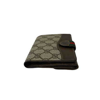Gucci Vintage Sherry Line GG Logo Leather Bifold Wallet Brown — view 5