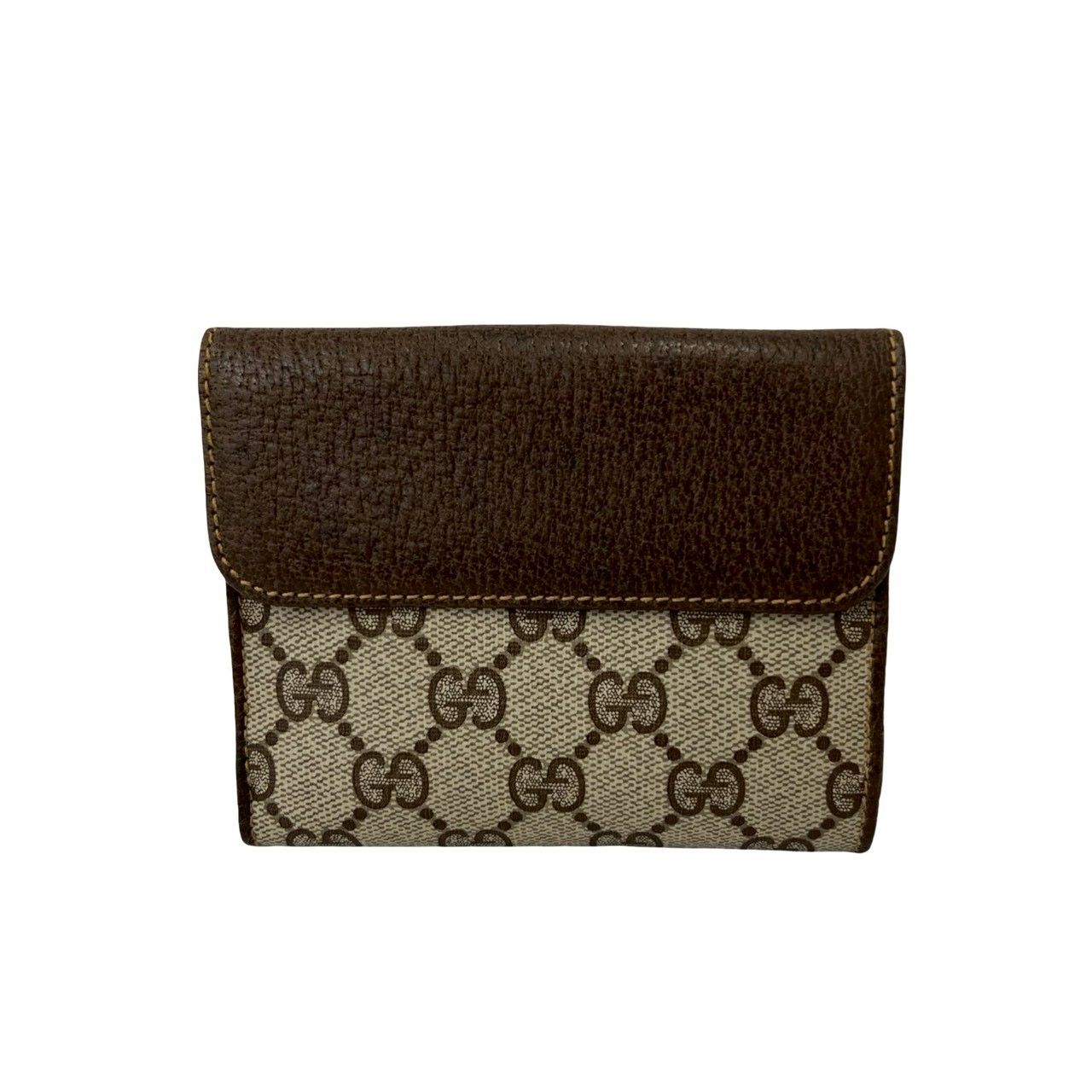 Gucci Vintage Sherry Line GG Logo Leather Bifold Wallet Brown — view 2