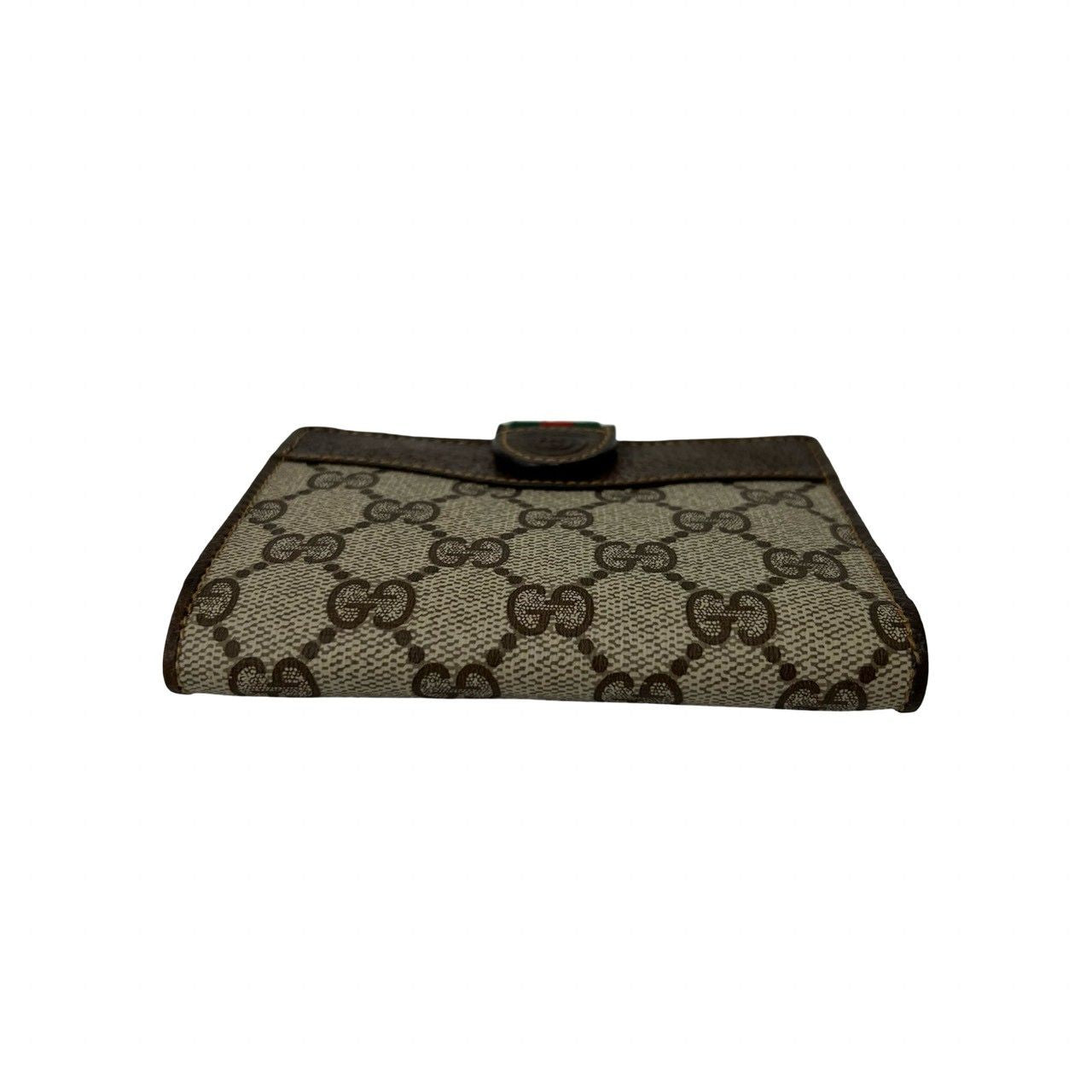 Gucci Vintage Sherry Line GG Logo Leather Bifold Wallet Brown — view 6