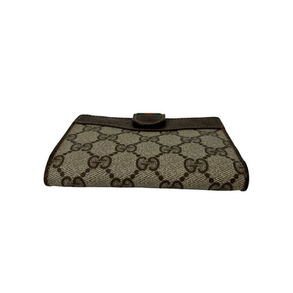 Gucci Vintage Sherry Line GG Logo Leather Bifold Wallet Brown — view 6