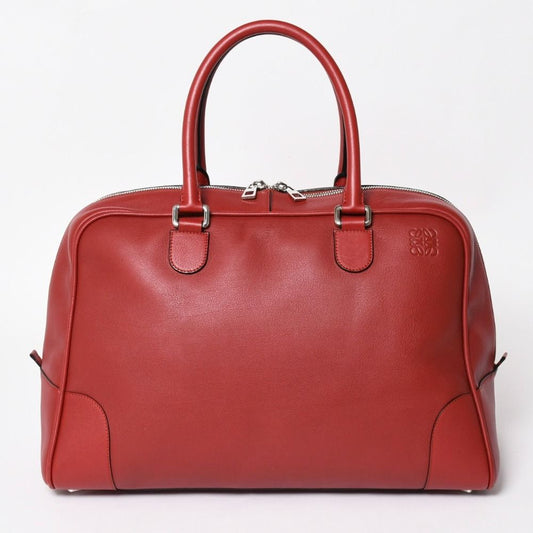 Loewe Amazona Handbag Red Leather Silver