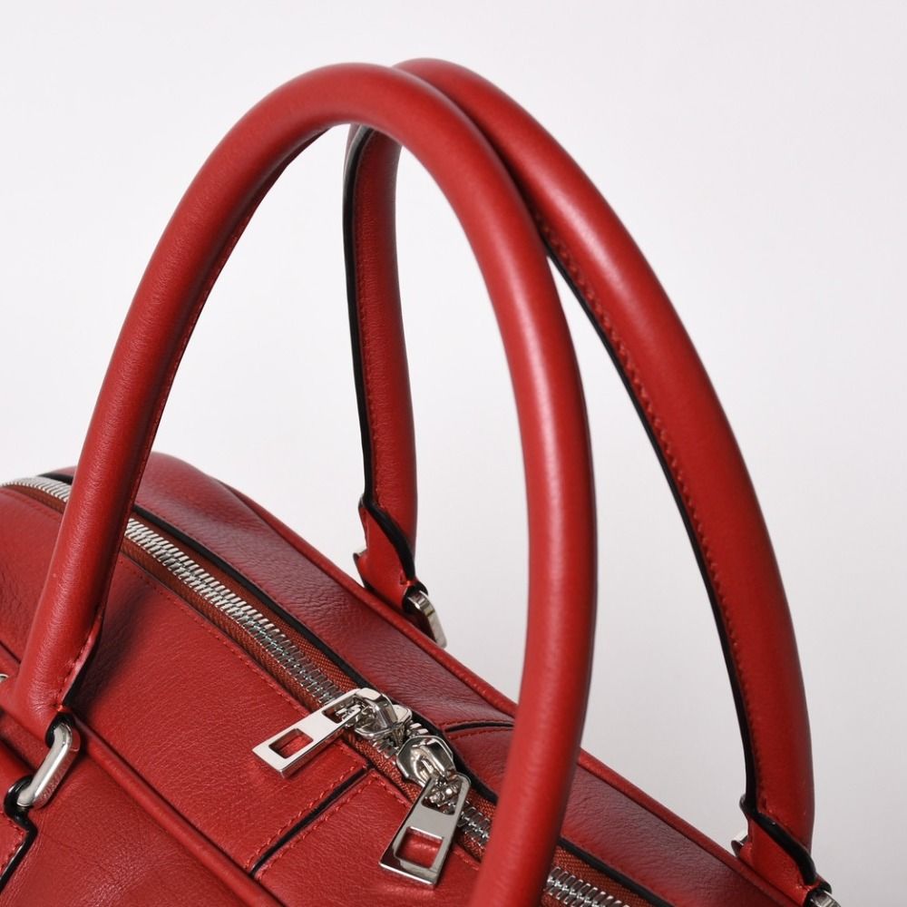 Loewe Amazona Handbag Red Leather Silver — view 6