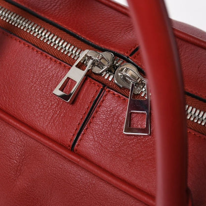 Loewe Amazona Handbag Red Leather Silver — view 8