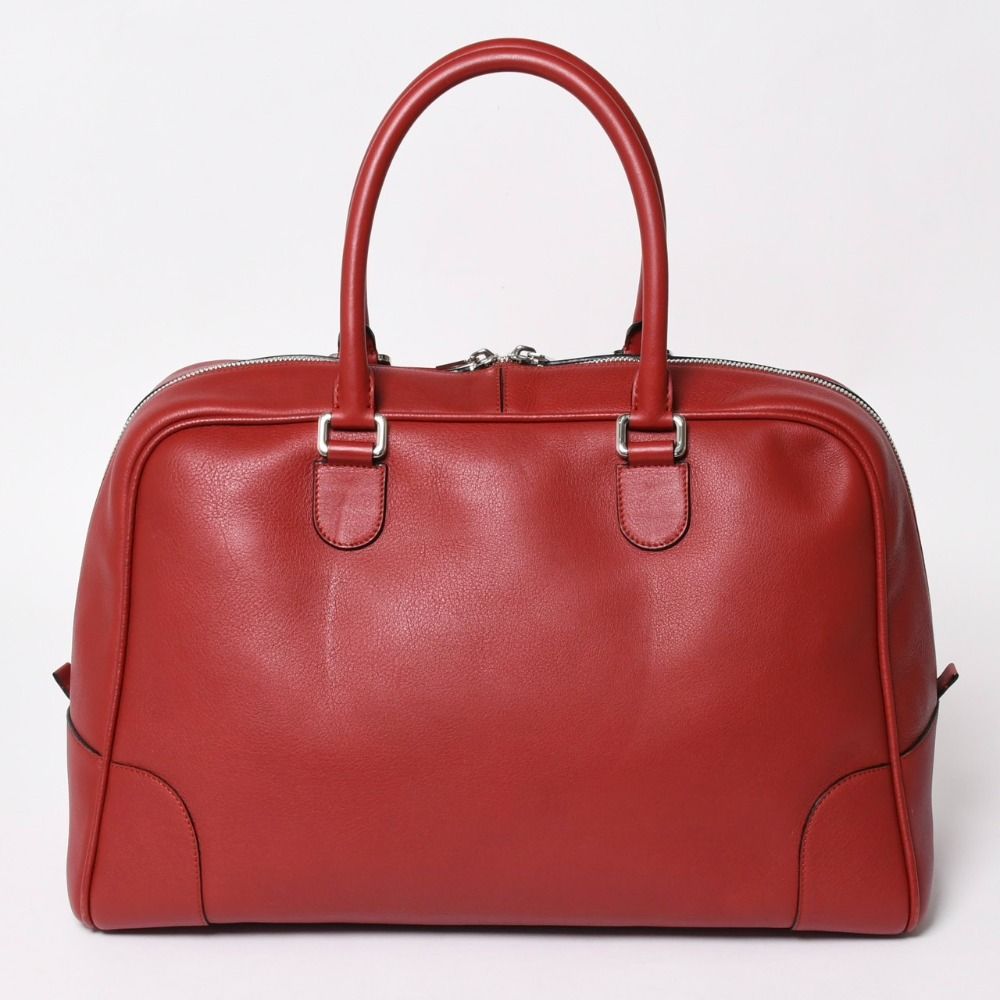Loewe Amazona Handbag Red Leather Silver — view 2