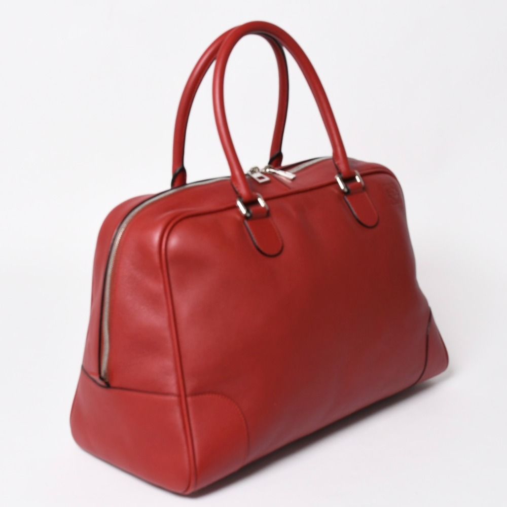 Loewe Amazona Handbag Red Leather Silver — view 3