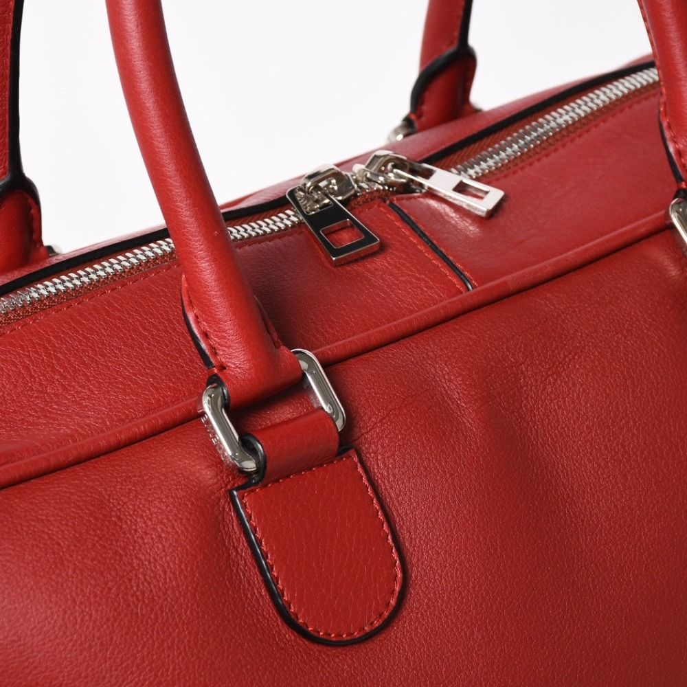 Loewe Amazona Handbag Red Leather Silver — view 7