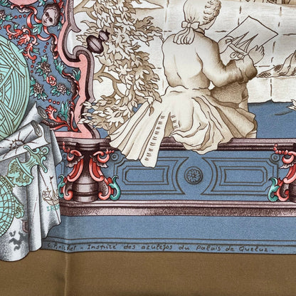 Hermes Carre 90 Azvlejos Noble Ship Scarf Silk Multicolor — view 6