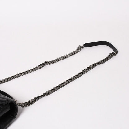 Saint Laurent Carre Shoulder Bag 2-Way Leather Black Silver — view 5