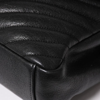 Saint Laurent Carre Shoulder Bag 2-Way Leather Black Silver — view 8