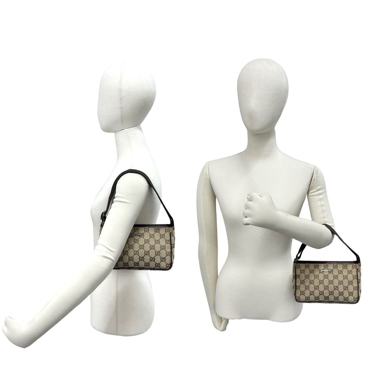 Gucci GG Canvas Logo Mini Shoulder Bag Pouch Brown — view 2