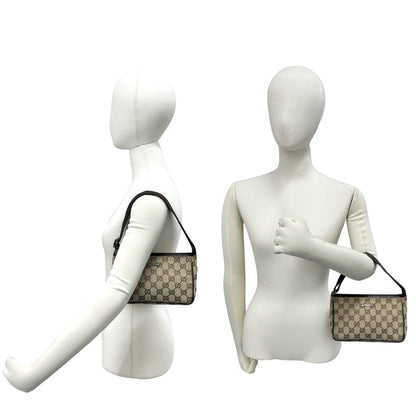 Gucci GG Canvas Logo Mini Shoulder Bag Pouch Brown — view 2