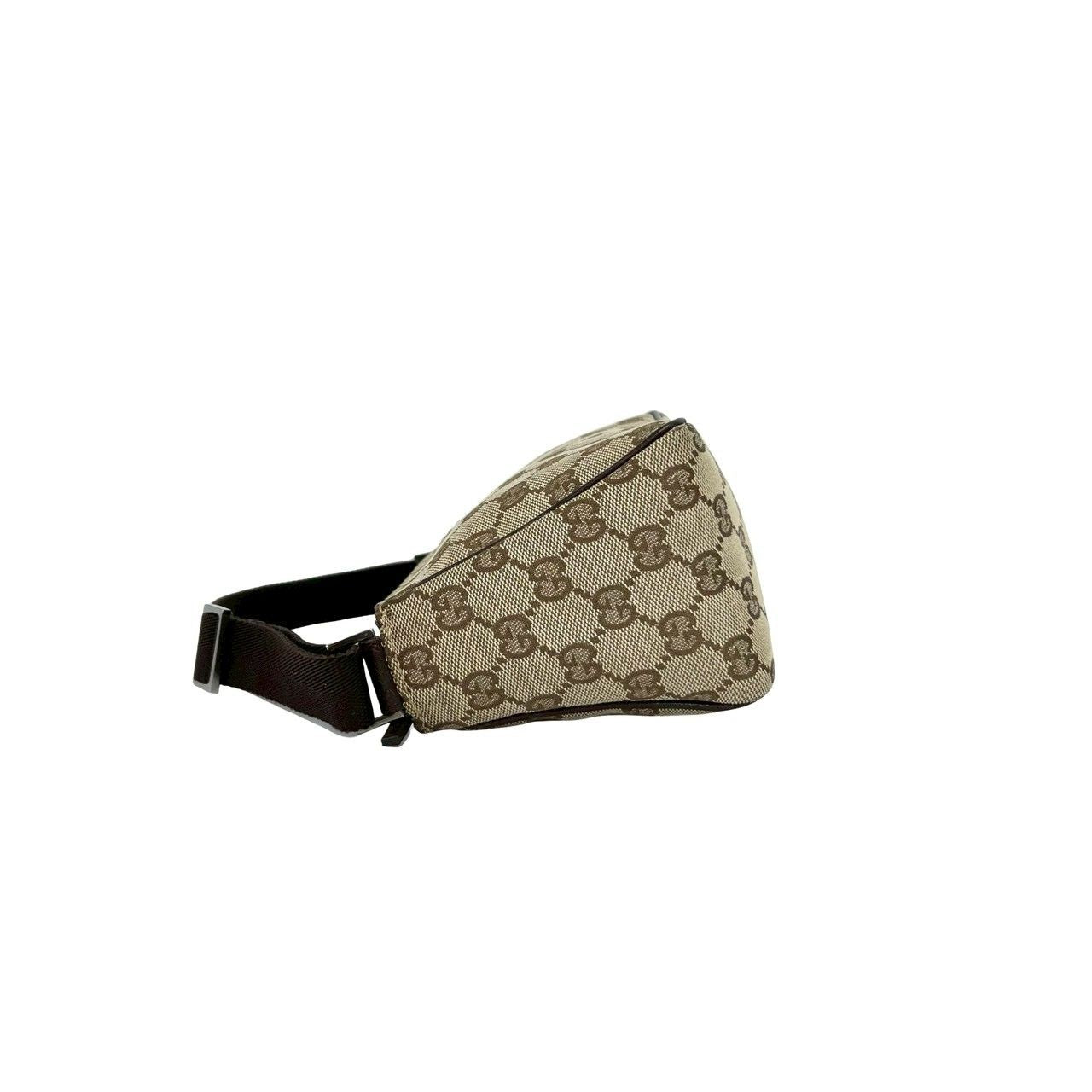 Gucci GG Canvas Logo Mini Shoulder Bag Pouch Brown — view 5
