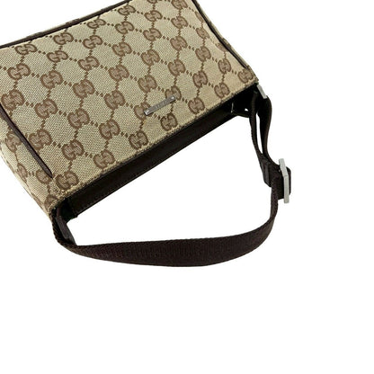 Gucci GG Canvas Logo Mini Shoulder Bag Pouch Brown — view 4