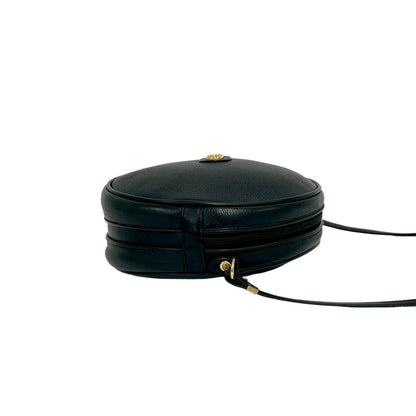Gucci Vintage GG Logo Leather Mini Shoulder Bag Pochette Black — view 6