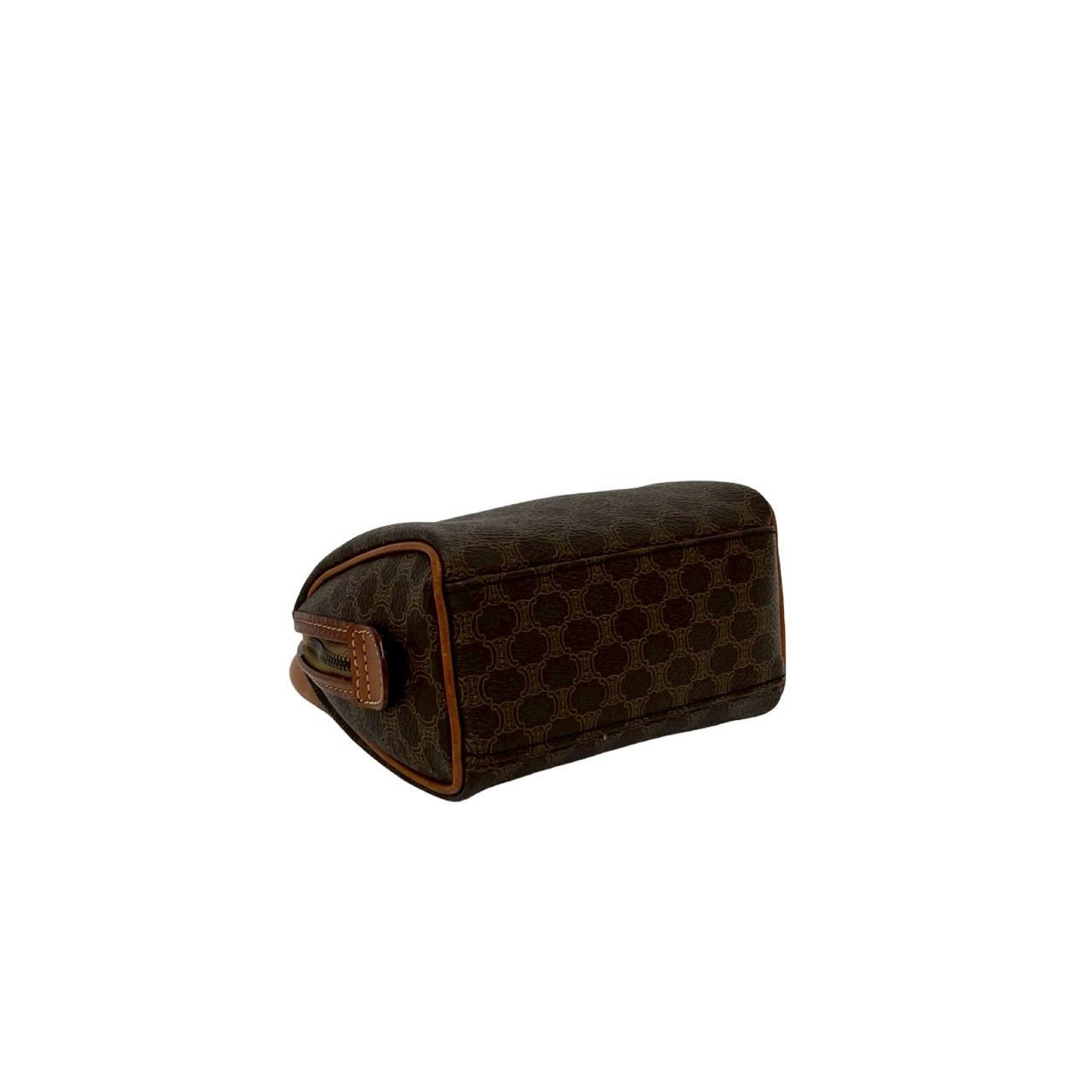 Celine Vintage Macadam Blason Pattern Leather 2-Way Mini Shoulder Bag Brown — view 7