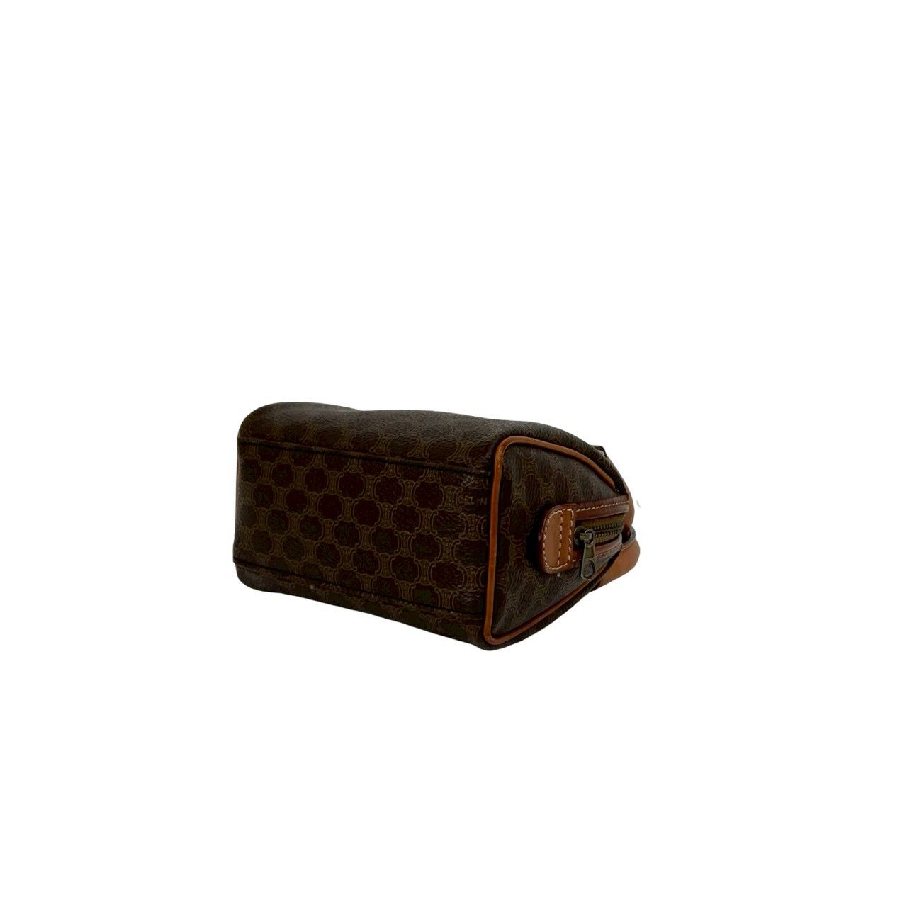Celine Vintage Macadam Blason Pattern Leather 2-Way Mini Shoulder Bag Brown — view 8