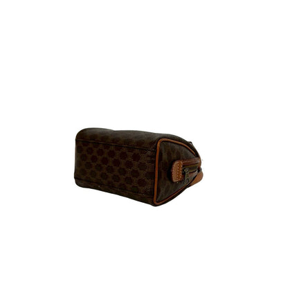 Celine Vintage Macadam Blason Pattern Leather 2-Way Mini Shoulder Bag Brown — view 8