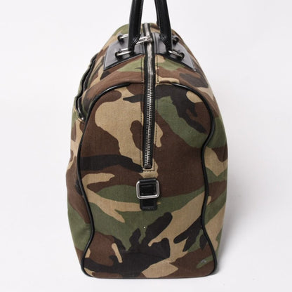 Saint Laurent Boston Bag Camo Leather Silver — view 4