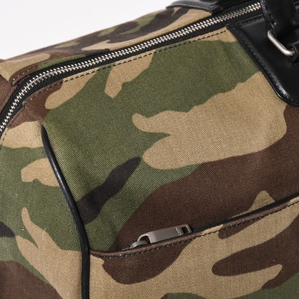 Saint Laurent Boston Bag Camo Leather Silver — view 7