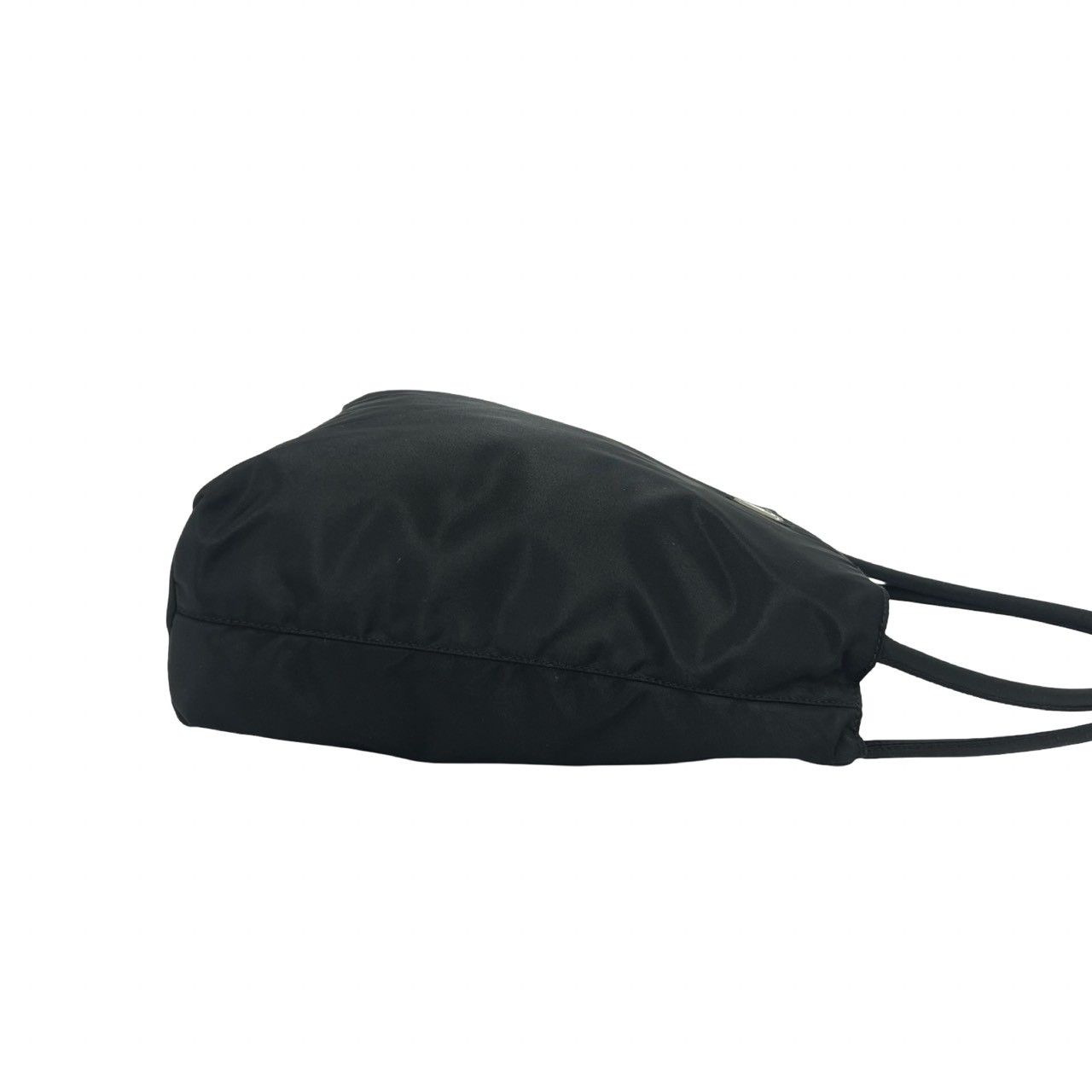 Prada Triangle Logo Tessuto Nylon Tote Shoulder Bag Black — view 6