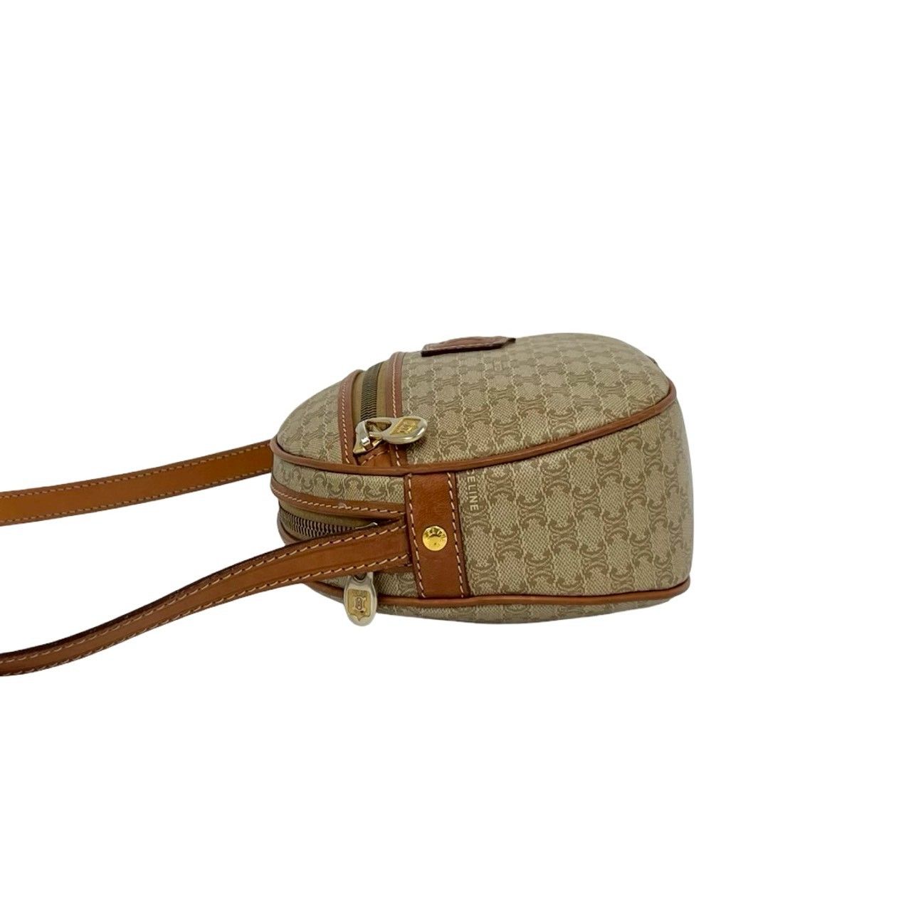 Celine Vintage Macadam Blason Triomphe Pattern Leather Mini Shoulder — view 5
