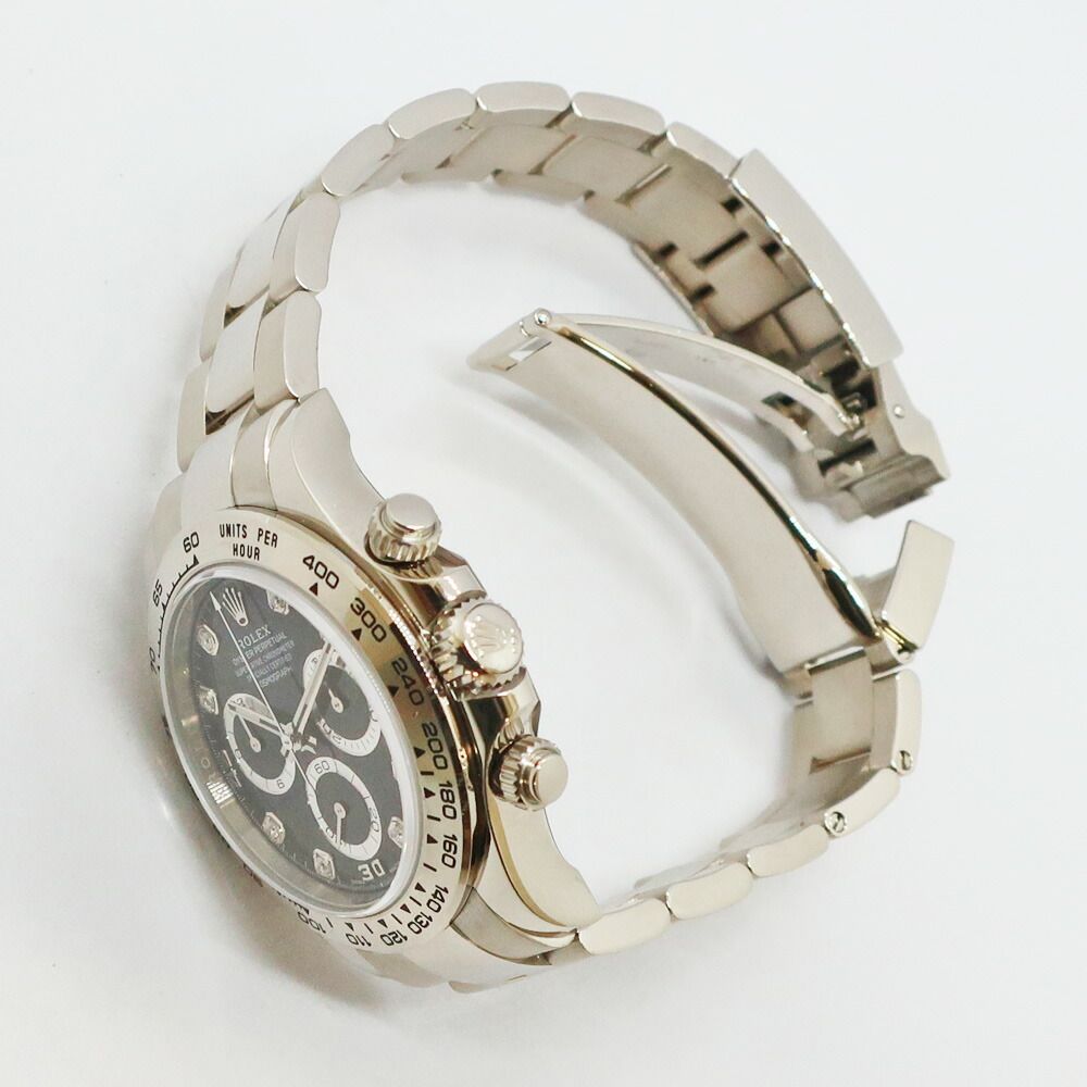 Rolex Ten Cosmograph Daytona Random Black Diamond 18k White Gold Watch — view 9