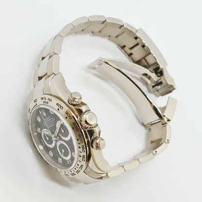Rolex Ten Cosmograph Daytona Random Black Diamond 18k White Gold Watch — view 9