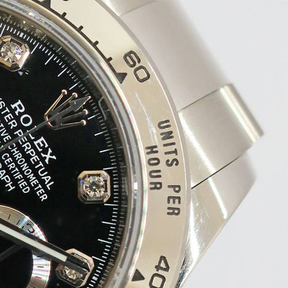 Rolex Ten Cosmograph Daytona Random Black Diamond 18k White Gold Watch — view 5
