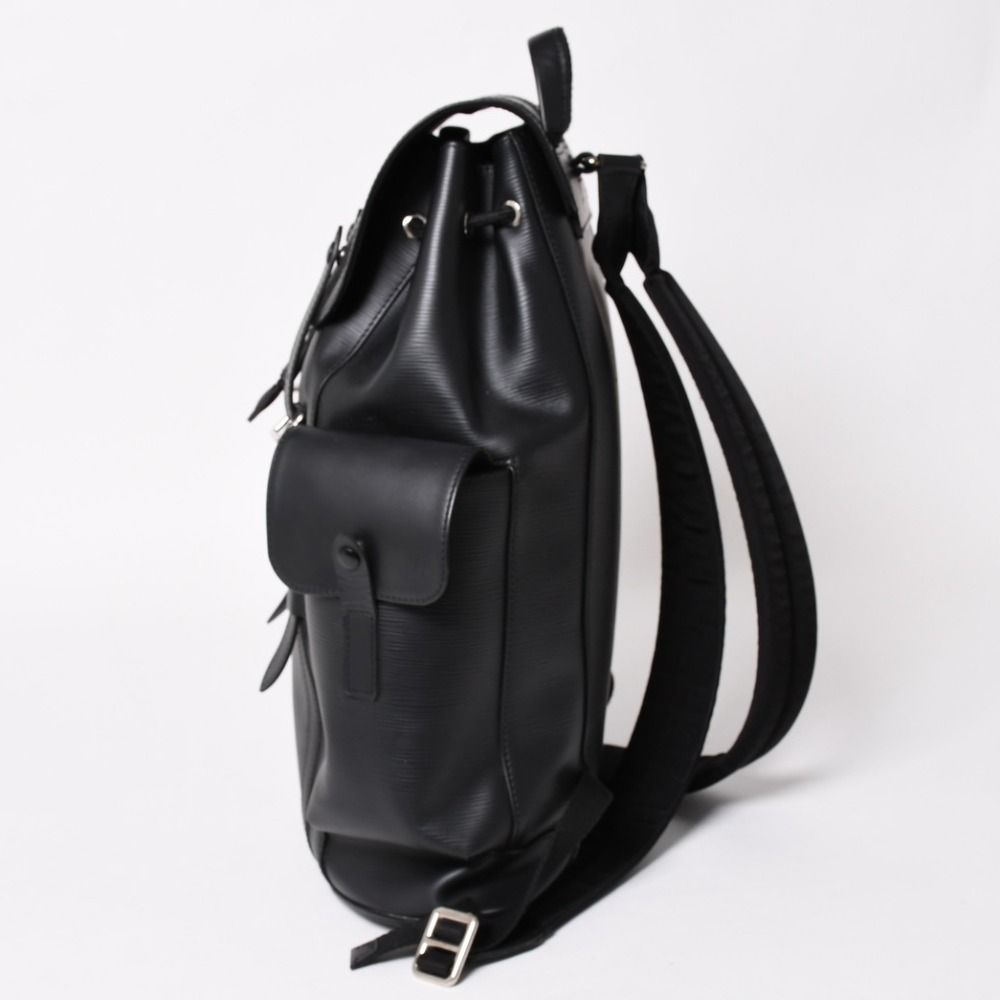 Louis Vuitton Christopher PM Backpack Epi Leather Black Silver — view 4