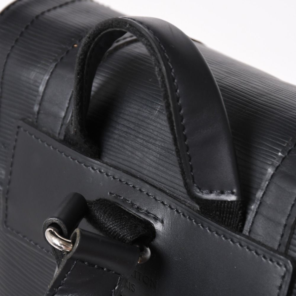 Louis Vuitton Christopher PM Backpack Epi Leather Black Silver — view 7