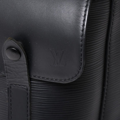 Louis Vuitton Christopher PM Backpack Epi Leather Black Silver — view 6