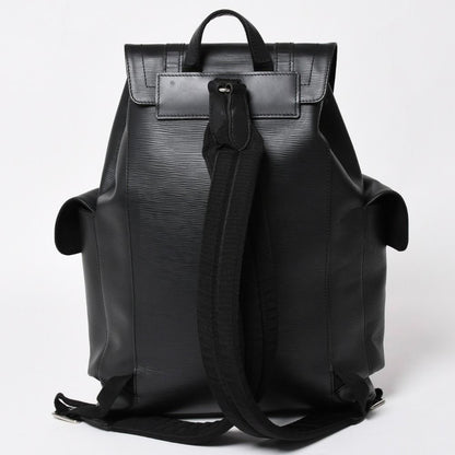 Louis Vuitton Christopher PM Backpack Epi Leather Black Silver — view 2