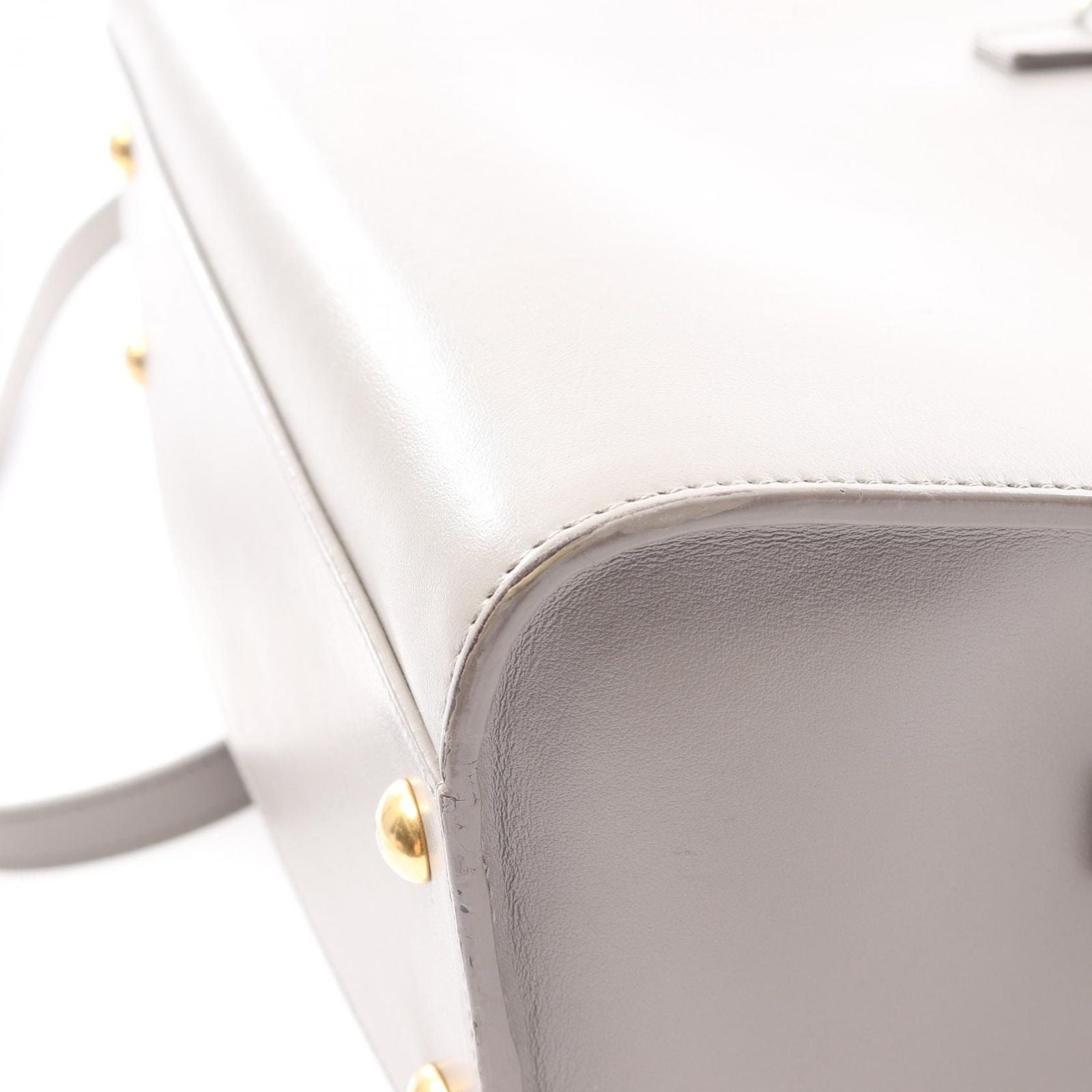 Saint Laurent Handbag Monogram Baby Cabas 2-Way Gray Leather — view 7