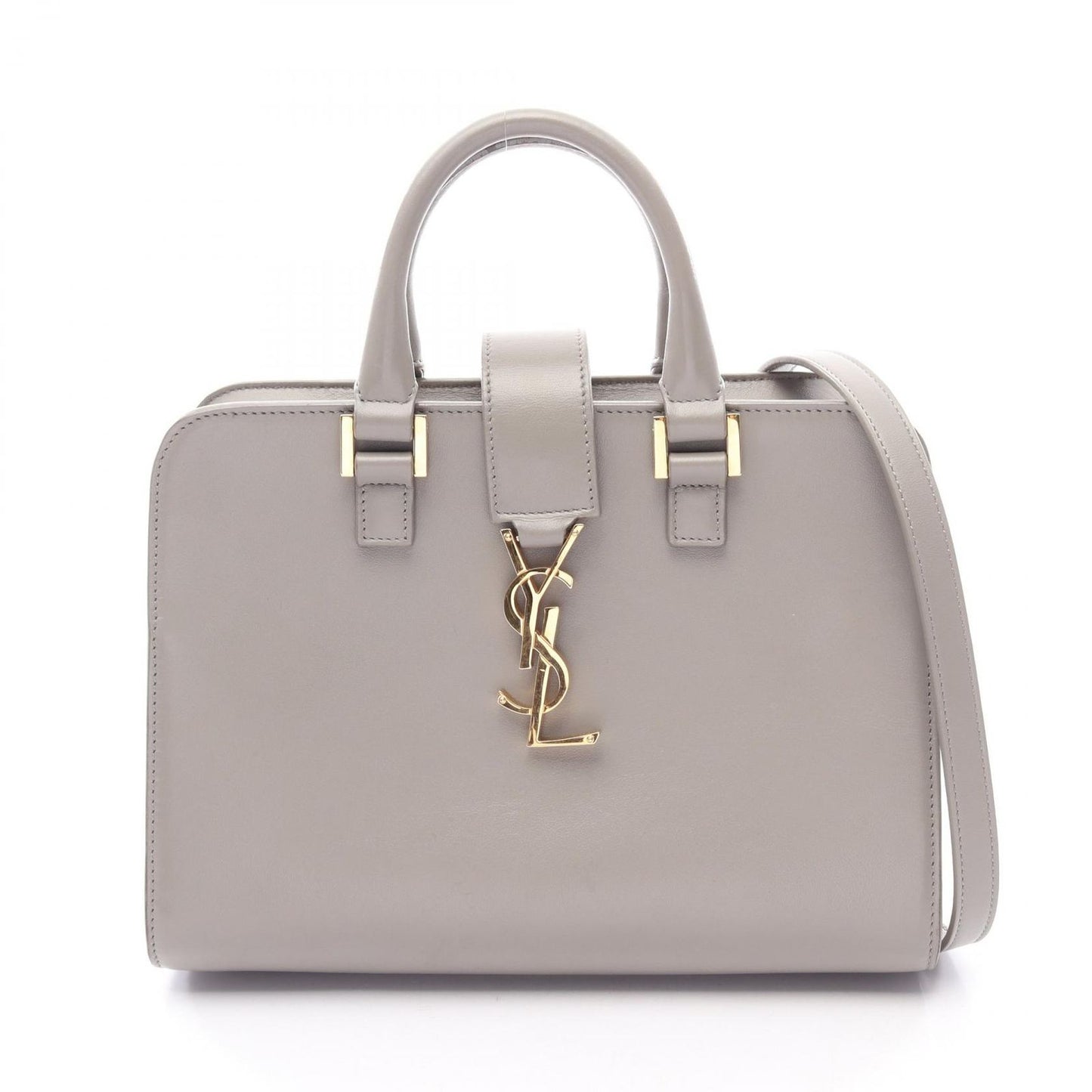 Saint Laurent Handbag Monogram Baby Cabas 2-Way Gray Leather