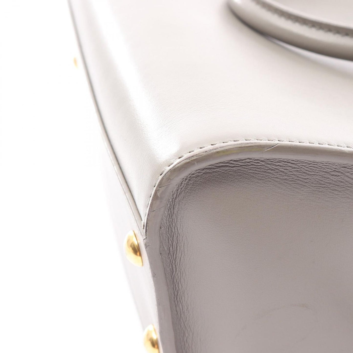 Saint Laurent Handbag Monogram Baby Cabas 2-Way Gray Leather — view 6