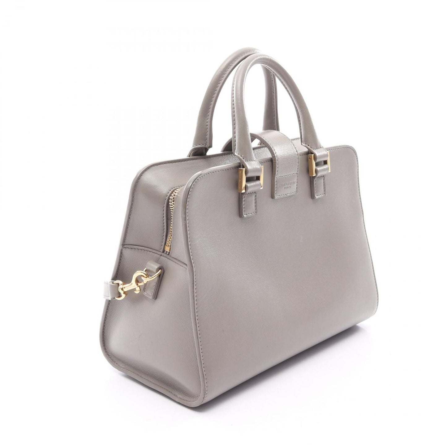Saint Laurent Handbag Monogram Baby Cabas 2-Way Gray Leather — view 2
