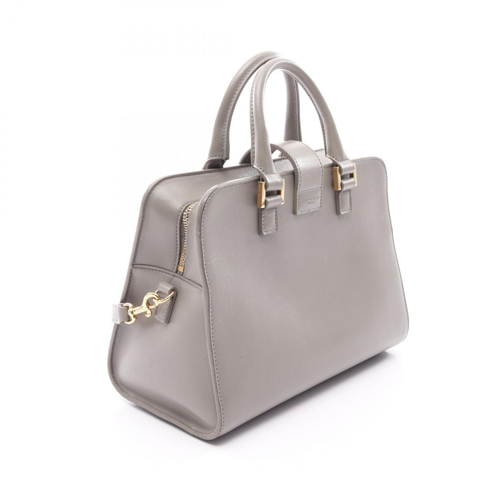 Saint Laurent Handbag Monogram Baby Cabas 2-Way Gray Leather — view 2