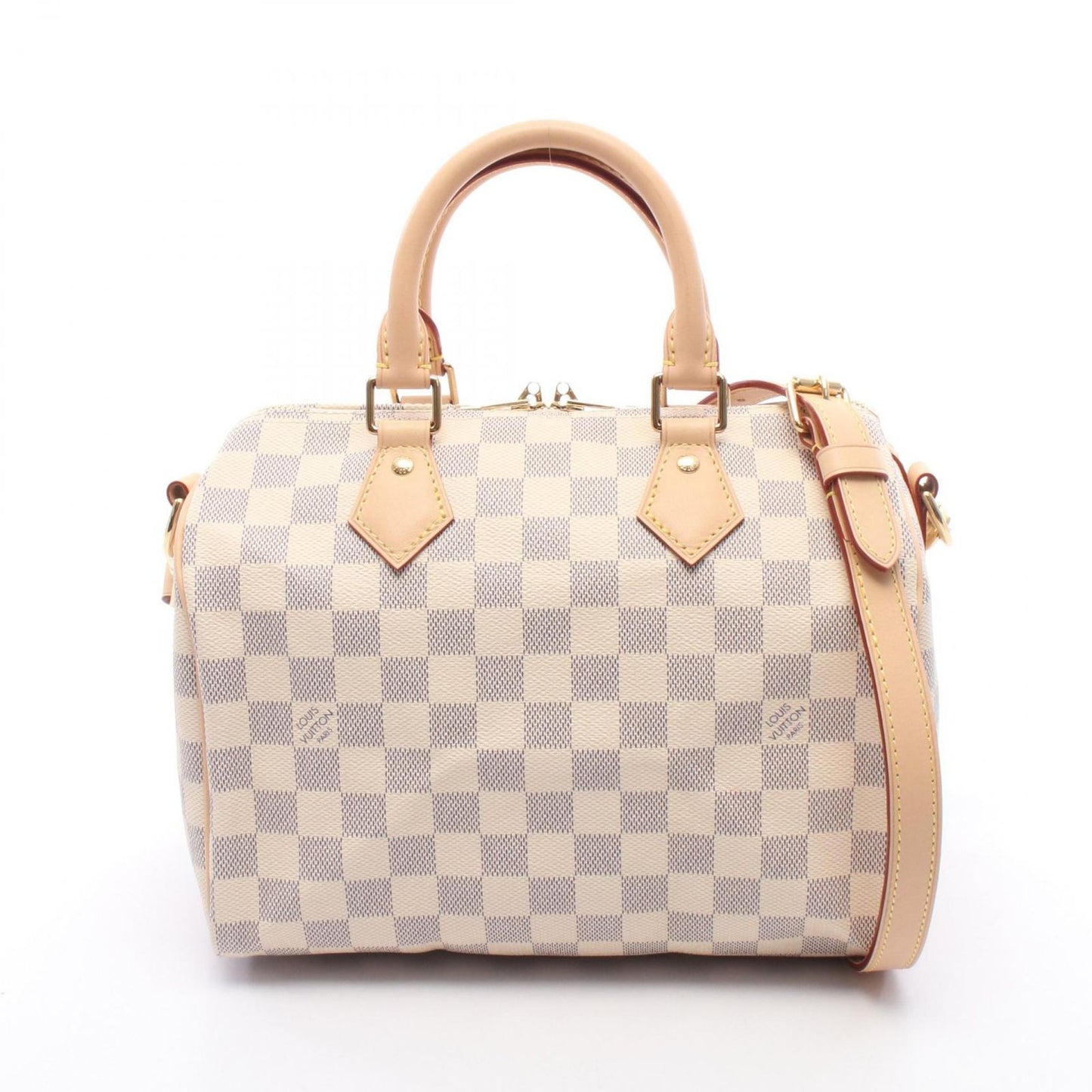 Louis Vuitton Handbag Speedy Bandouliere 25 Damier Azur 2-Way Canvas Leather