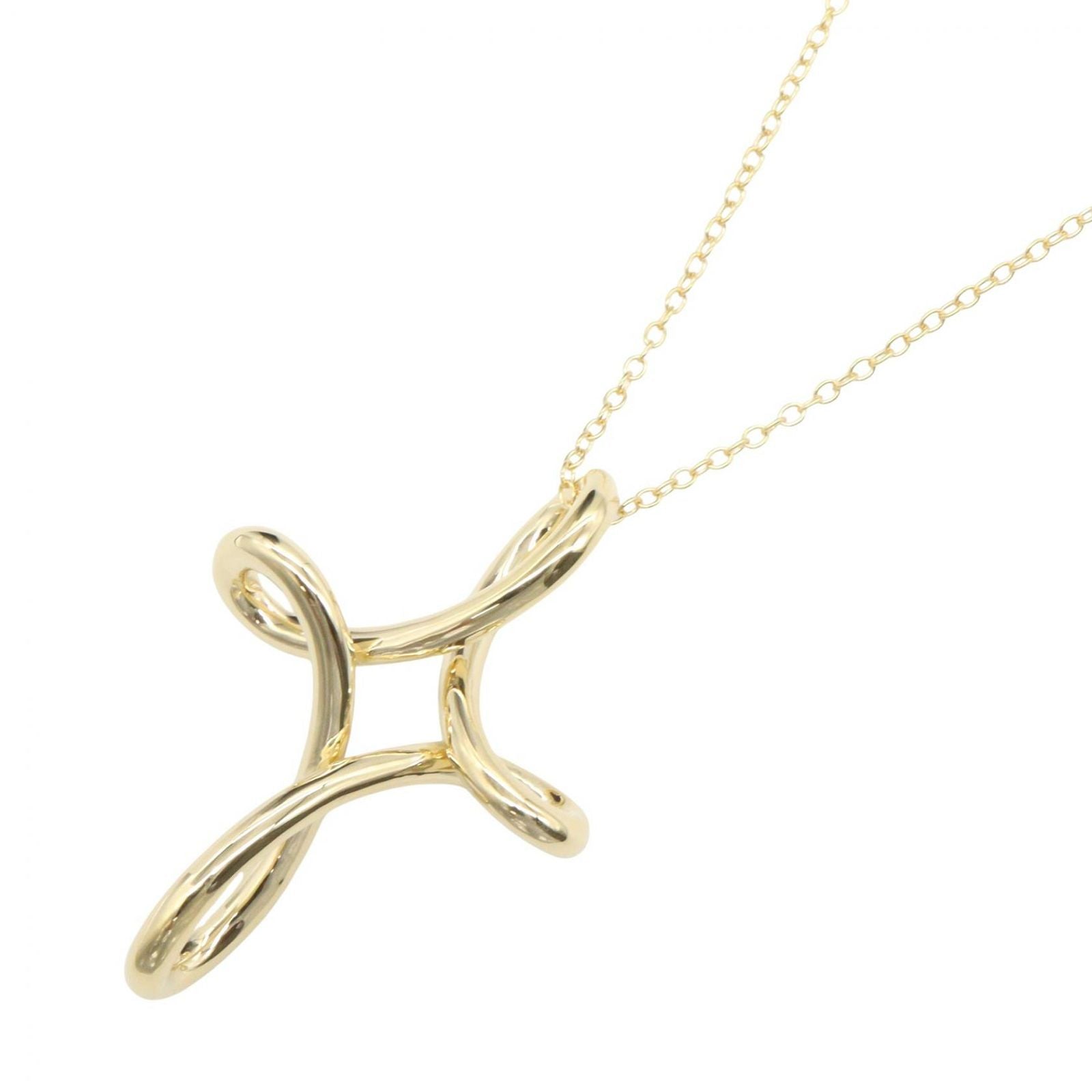 Tiffany & Co Necklace Open Cross 78.5 cm 18k