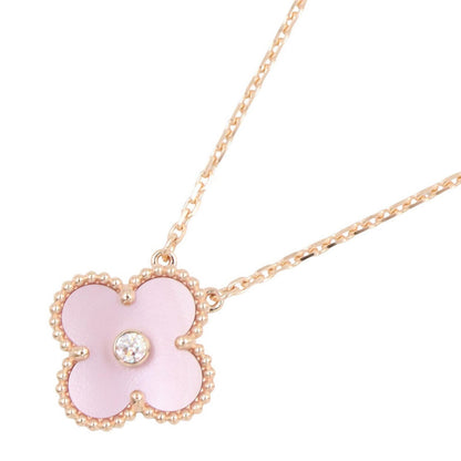 Van Cleef & Arpels Necklace Vintage Alhambra 37 41.5 cm 18k Pink Gold Diamond