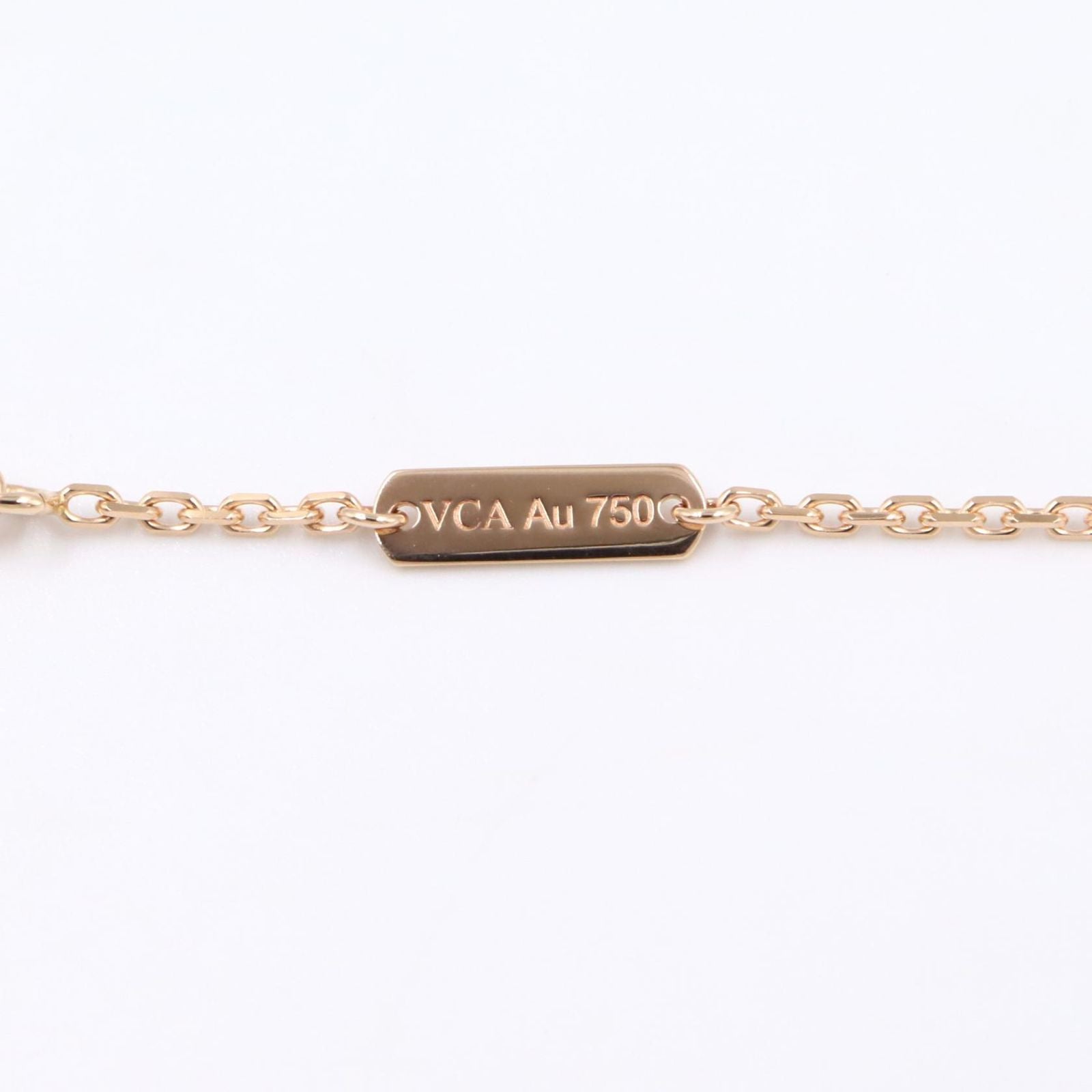 Van Cleef & Arpels Necklace Vintage Alhambra 37 41.5 cm 18k Pink Gold Diamond — view 3