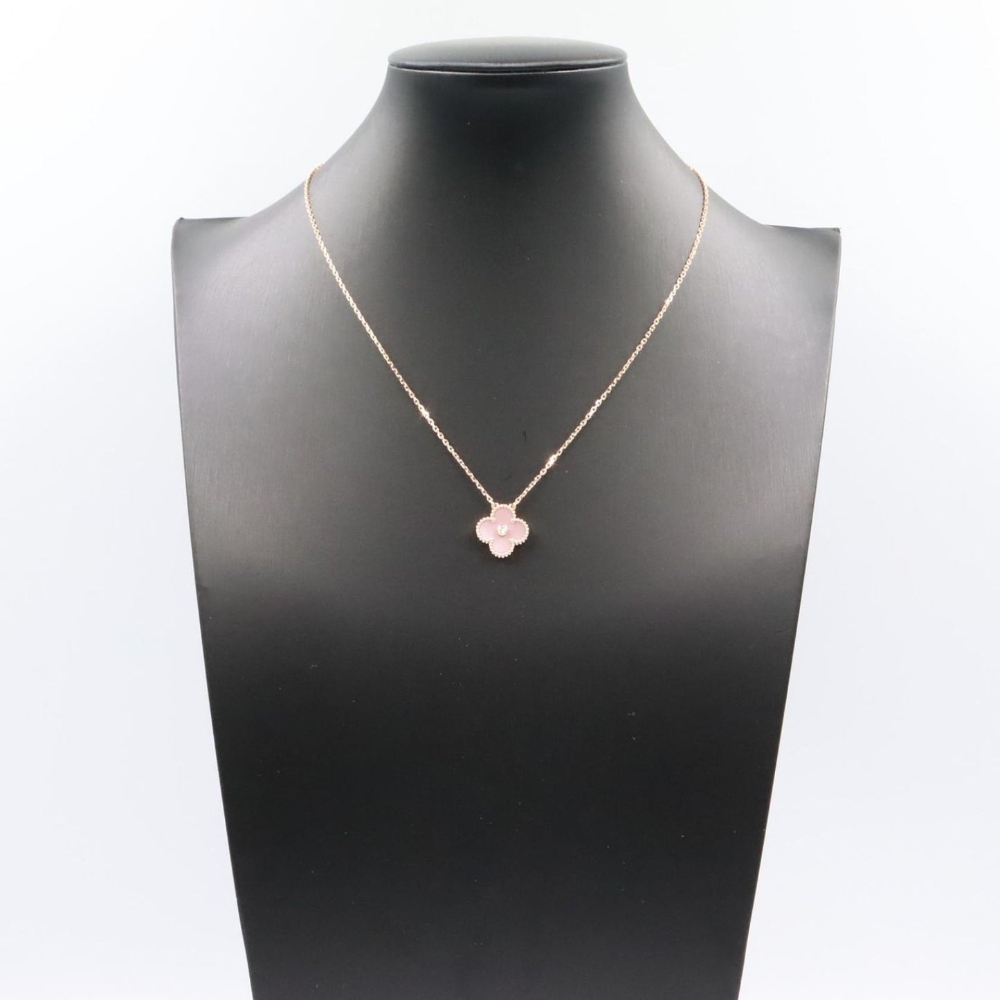 Van Cleef & Arpels Necklace Vintage Alhambra 37 41.5 cm 18k Pink Gold Diamond — view 6