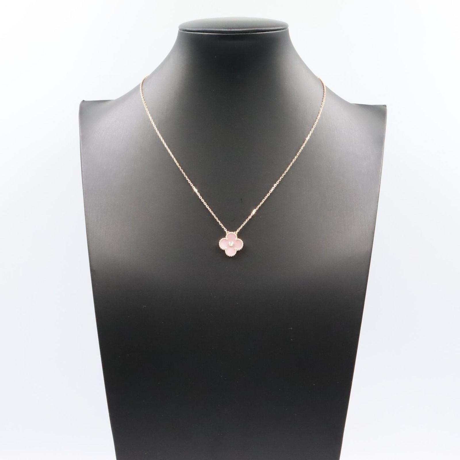 Van Cleef & Arpels Necklace Vintage Alhambra 37 41.5 cm 18k Pink Gold Diamond — view 6