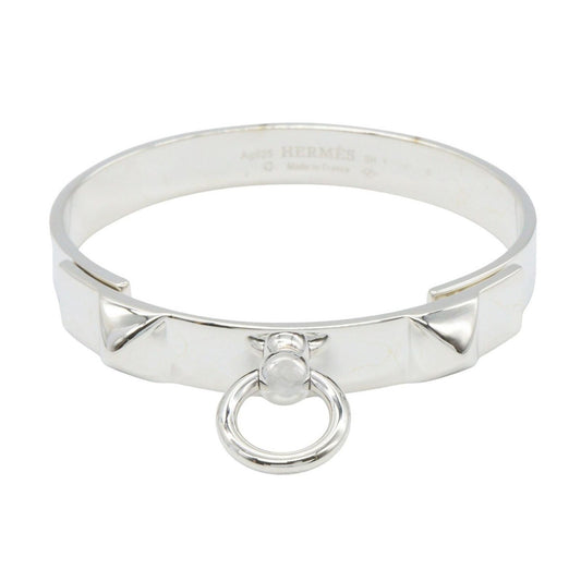 Hermes Bangle Collier de Chien Hangul 15.5 cm 925 Sterling Silver Bracelet