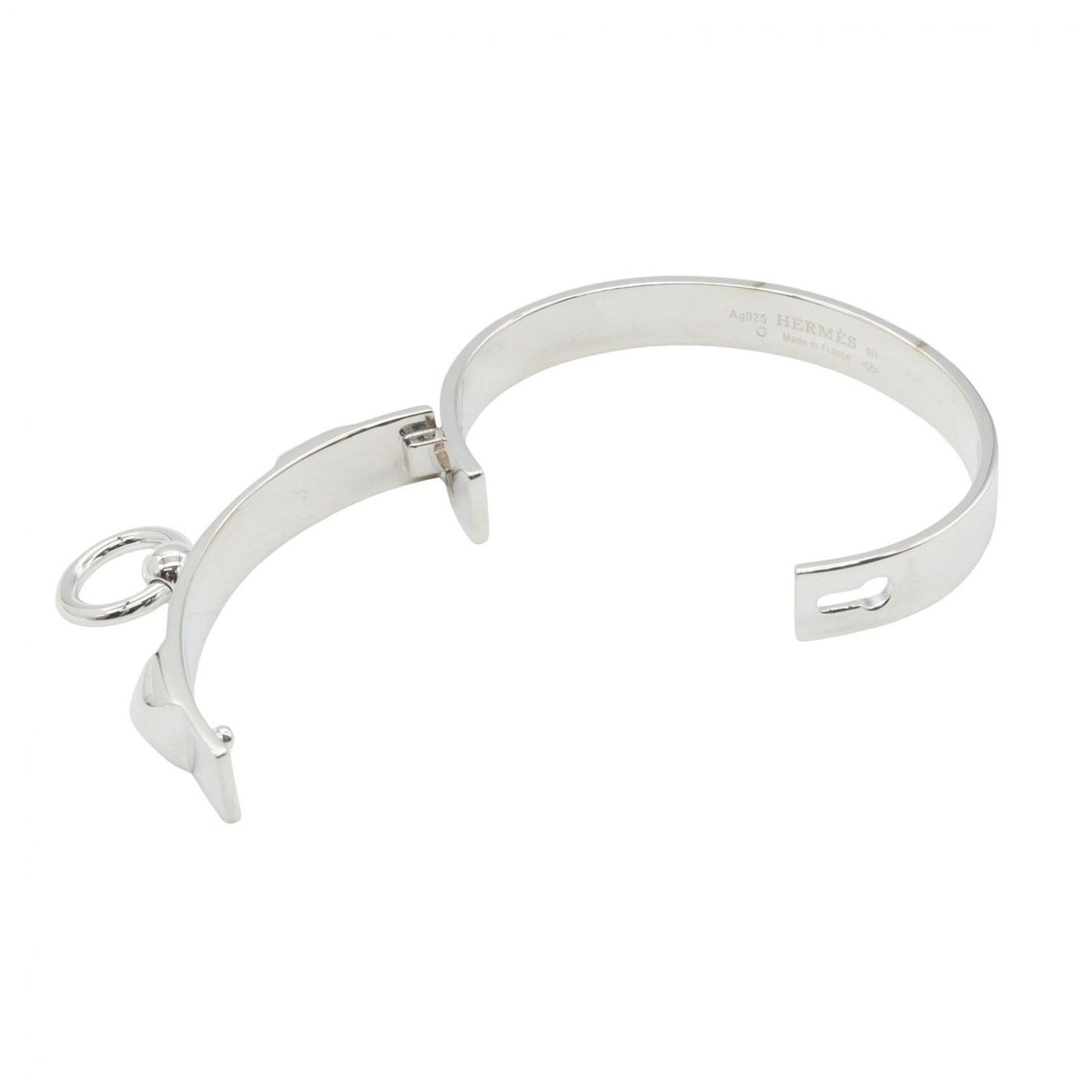 Hermes Bangle Collier de Chien Hangul 15.5 cm 925 Sterling Silver Bracelet — view 3
