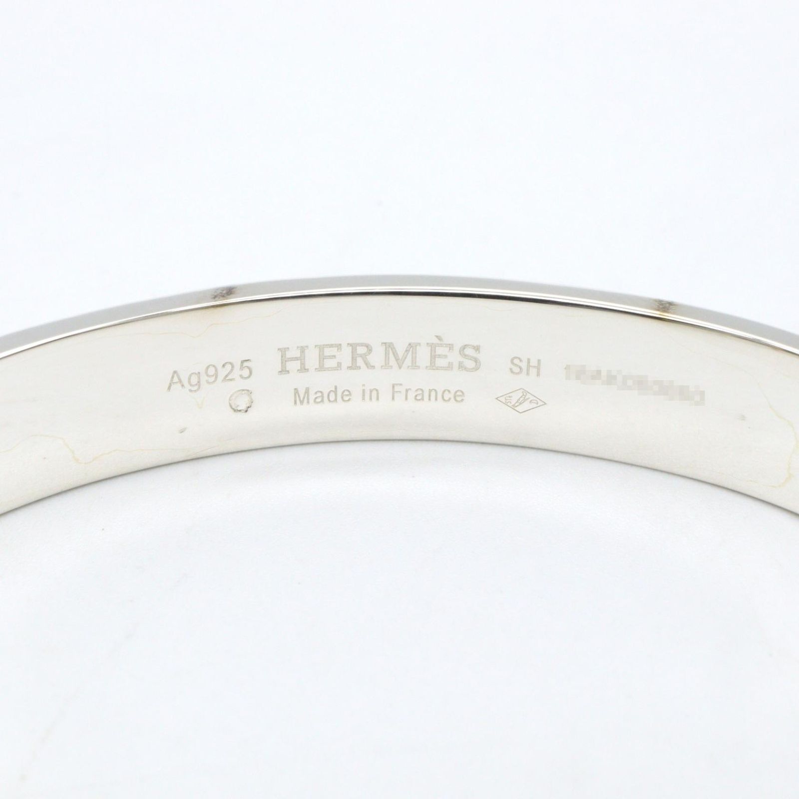 Hermes Bangle Collier de Chien Hangul 15.5 cm 925 Sterling Silver Bracelet — view 4