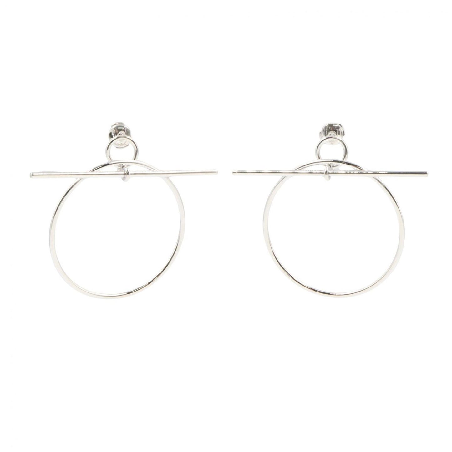 Hermes Earrings Loop 925 Sterling Silver