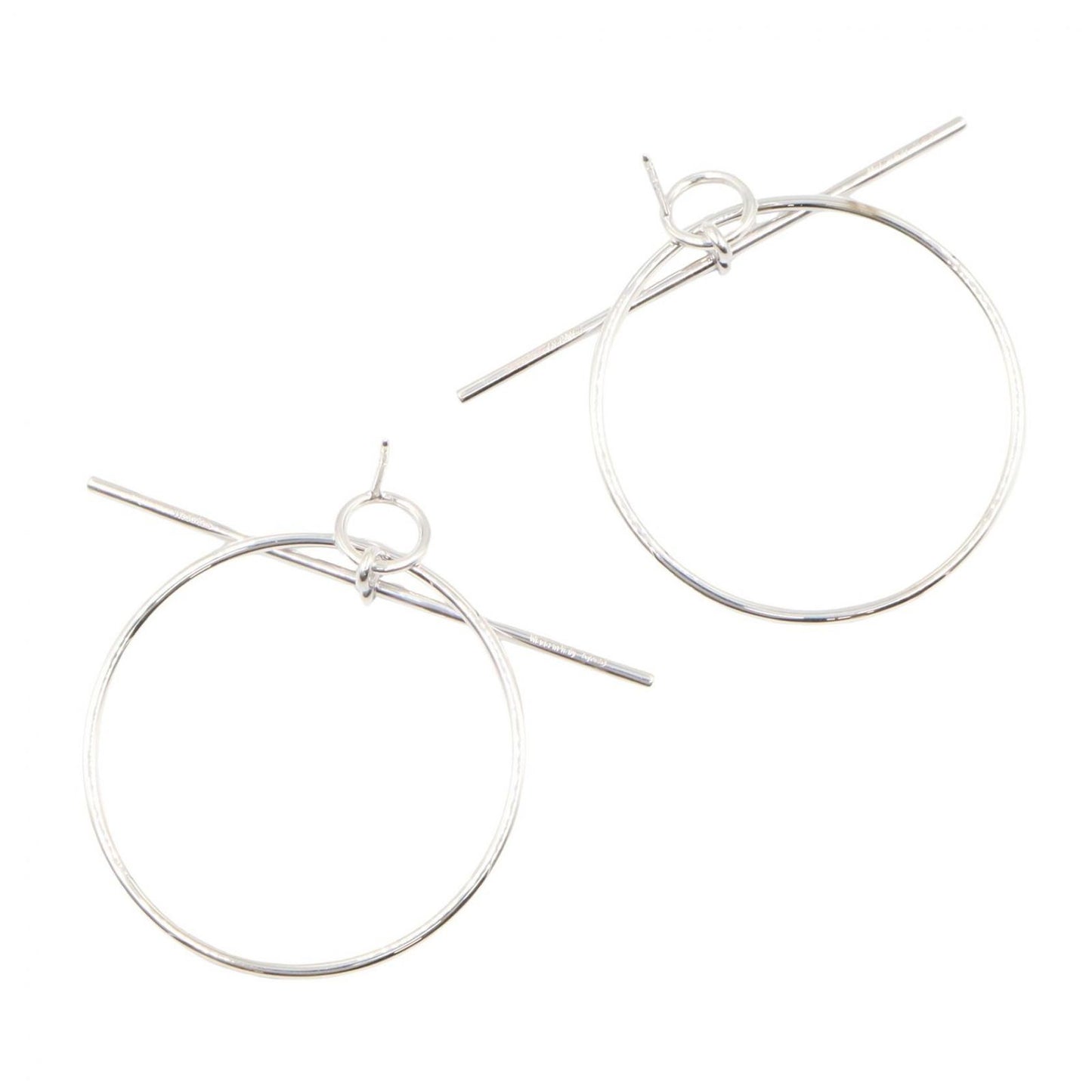 Hermes Earrings Loop 925 Sterling Silver — view 3