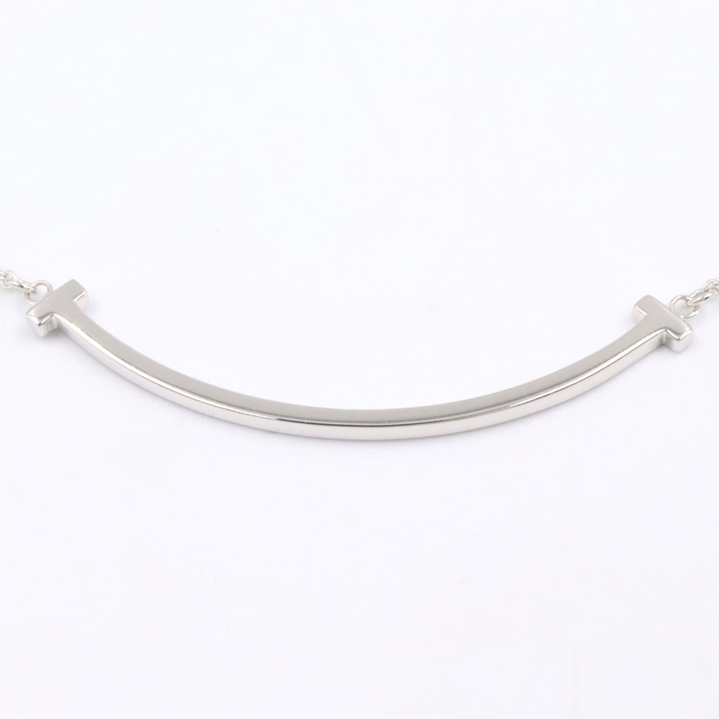 Tiffany & Co Necklace T Smile Small 40.5 45.5 cm 18k White Gold — view 6