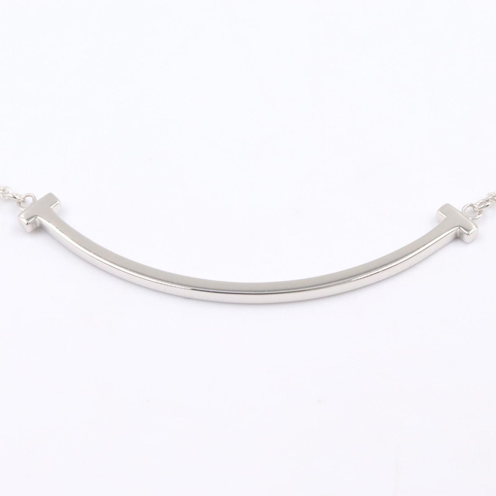 Tiffany & Co Necklace T Smile Small 40.5 45.5 cm 18k White Gold — view 6